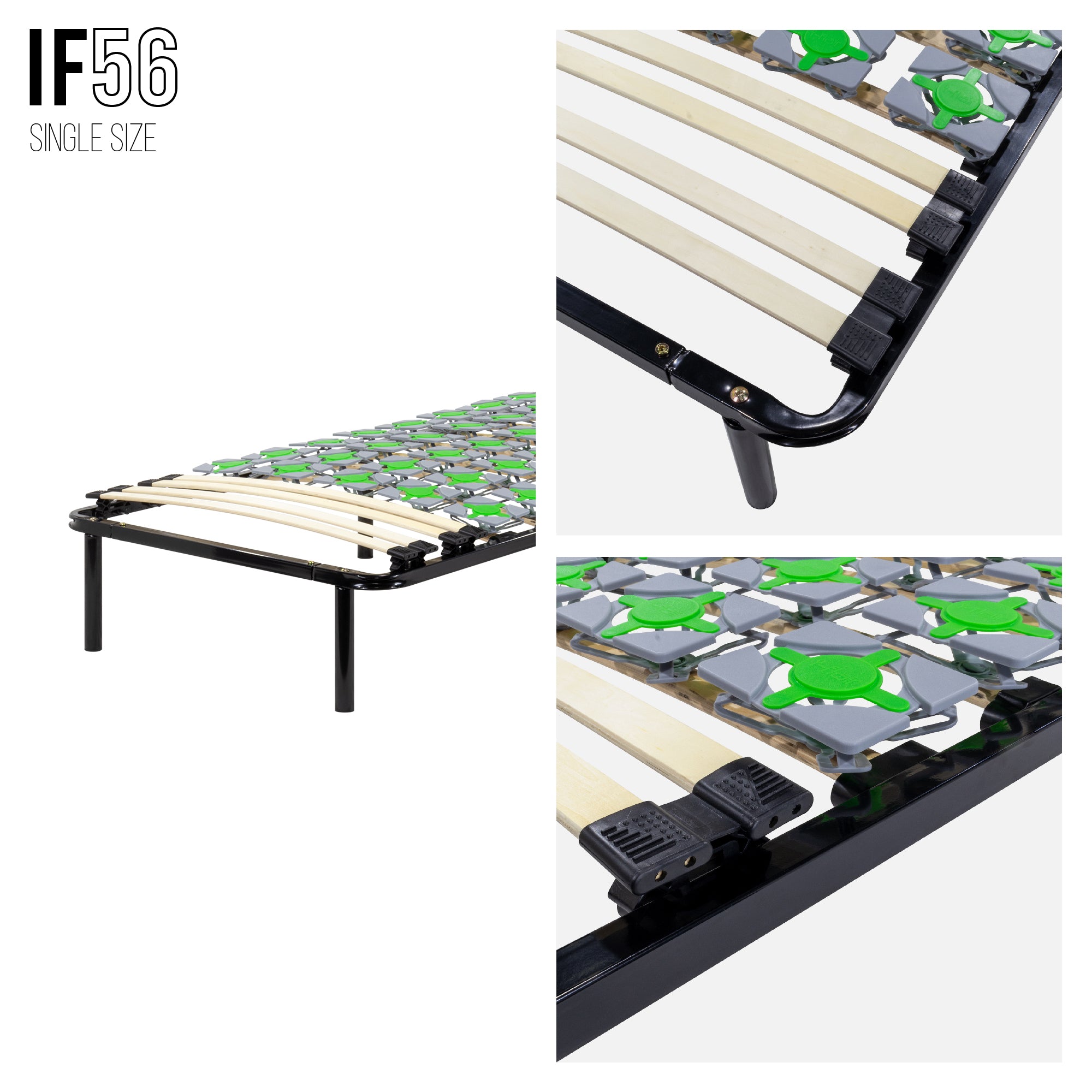 IF56 – Estrado ergo com molas prato e lâminas amortecidas, estrutura metálica reforçada - com ou sem pés