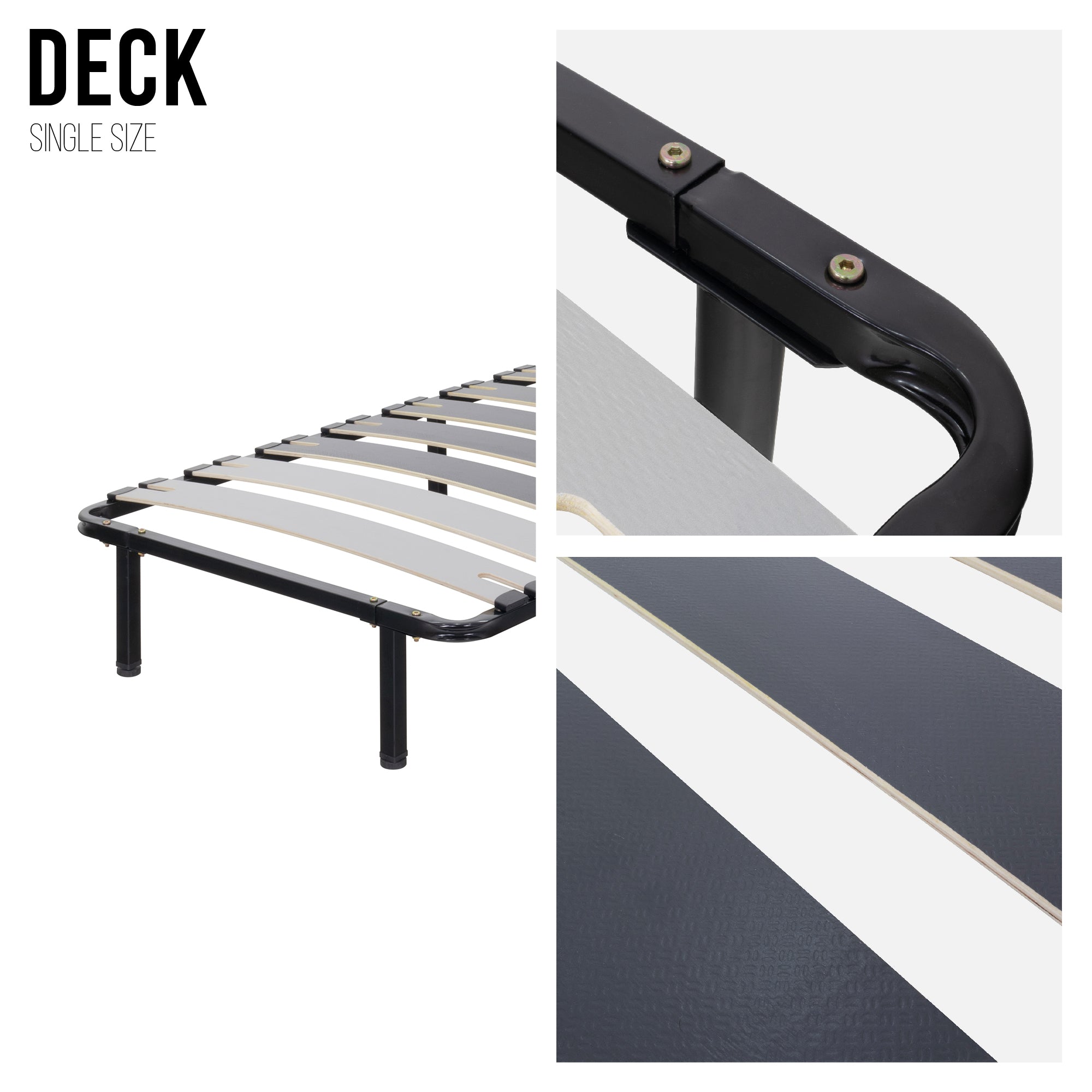 IF35 – Estrado de cama multilâminas com regulação lombar, estrutura metálica anticorrosão - com ou sem pés