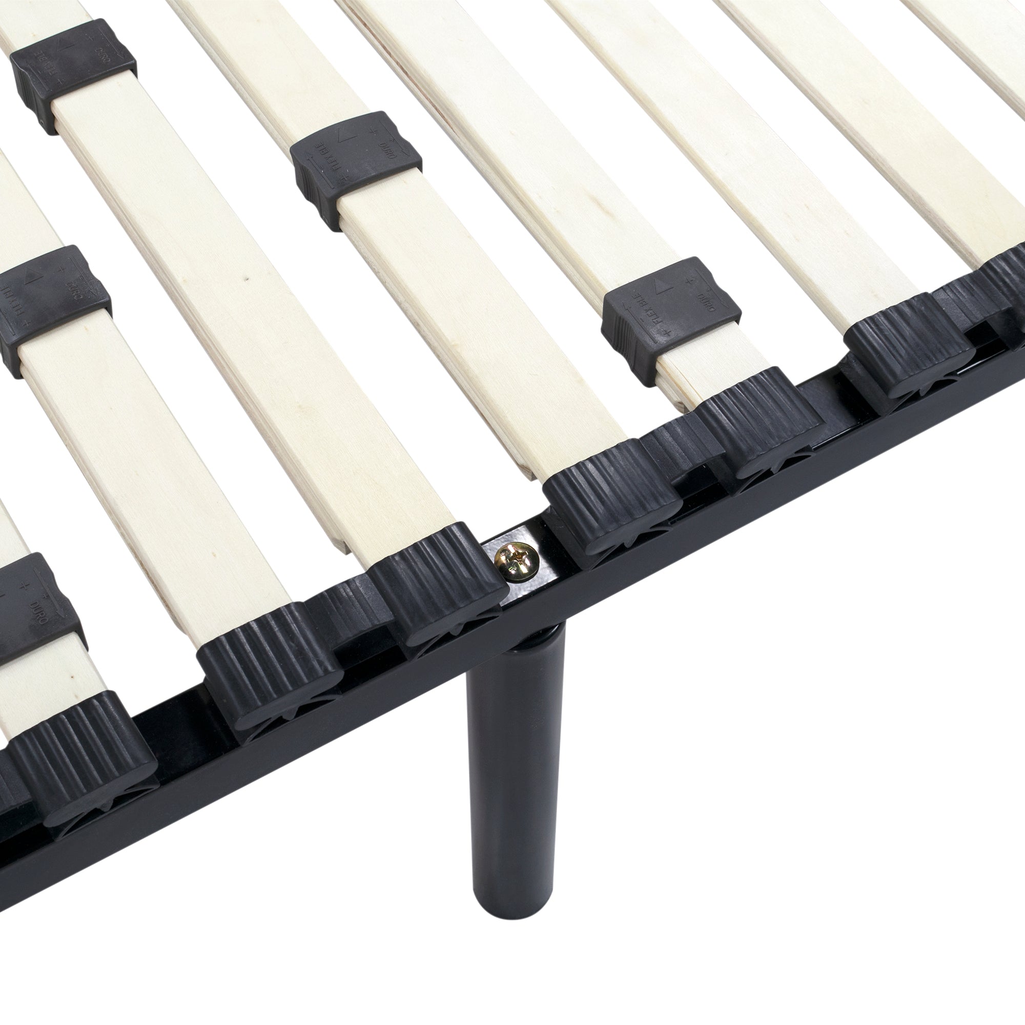 NEEU IF32 – Estrado de cama com ripas amortecidas em madeira, estrutura metálica -  com ou sem pés e espaço inferior de arrumação