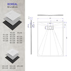 BOREAL - Base de Duche Branca Antiderrapante, Resistente, Duradouro e Fácil de Limpar - Inc. sifão