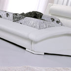 LEANDRO - Cama em Pele Sintética Preto e Branco