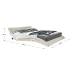 RAUL – Cama estofada com cabeceira capitoné ondulada