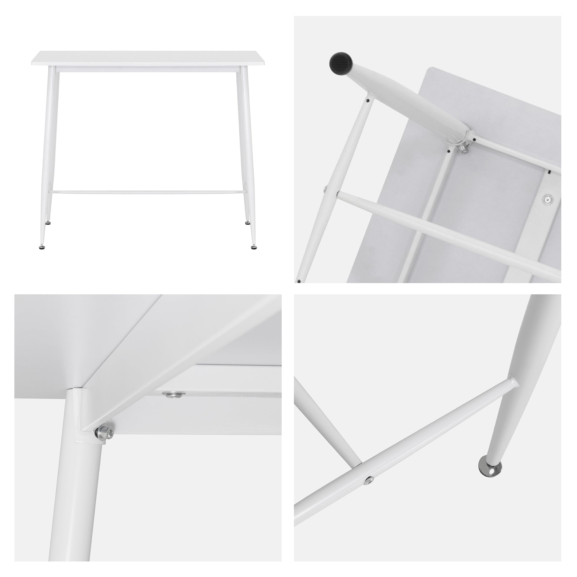 EDWARD - Mesa de bar 110x50x90 cm - estrutura metálica robusta, pés antiderrapantes, montagem fácil