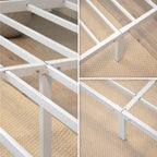 SAPPHO – Cama plataforma metálica com arrumação 31 cm - Preto ou Branco