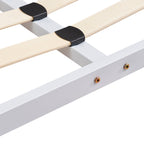 iBase – Cama com estrutura metálica e arrumação 30 cm em preto e branco