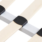 iBase – Cama com estrutura metálica e arrumação 30 cm em preto e branco