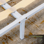 NAMARA – Cama com estrutura metálica e ripas amortecidas, arrumação 25 cm - Preto ou Branco