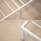 SAPPHO – Cama plataforma metálica com arrumação 31 cm - Preto ou Branco