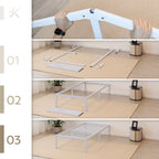 SAPPHO – Cama plataforma metálica com arrumação 31 cm - Preto ou Branco