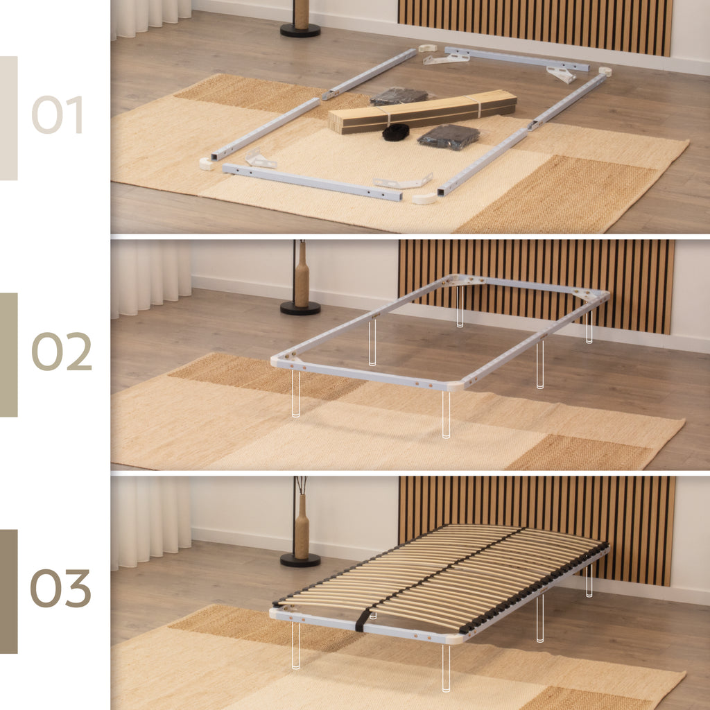 IF02 – Estrado ortopédico multilâminas com estrutura metálica reforçada – com ou sem pés