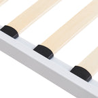 iBase – Cama com estrutura metálica e arrumação 30 cm em preto e branco