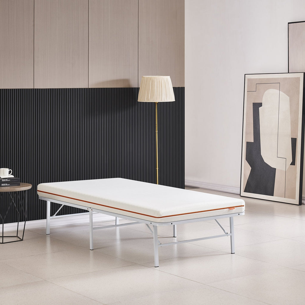 LETTO – Cama dobrável com estrutura metálica, compacta, fácil de montar